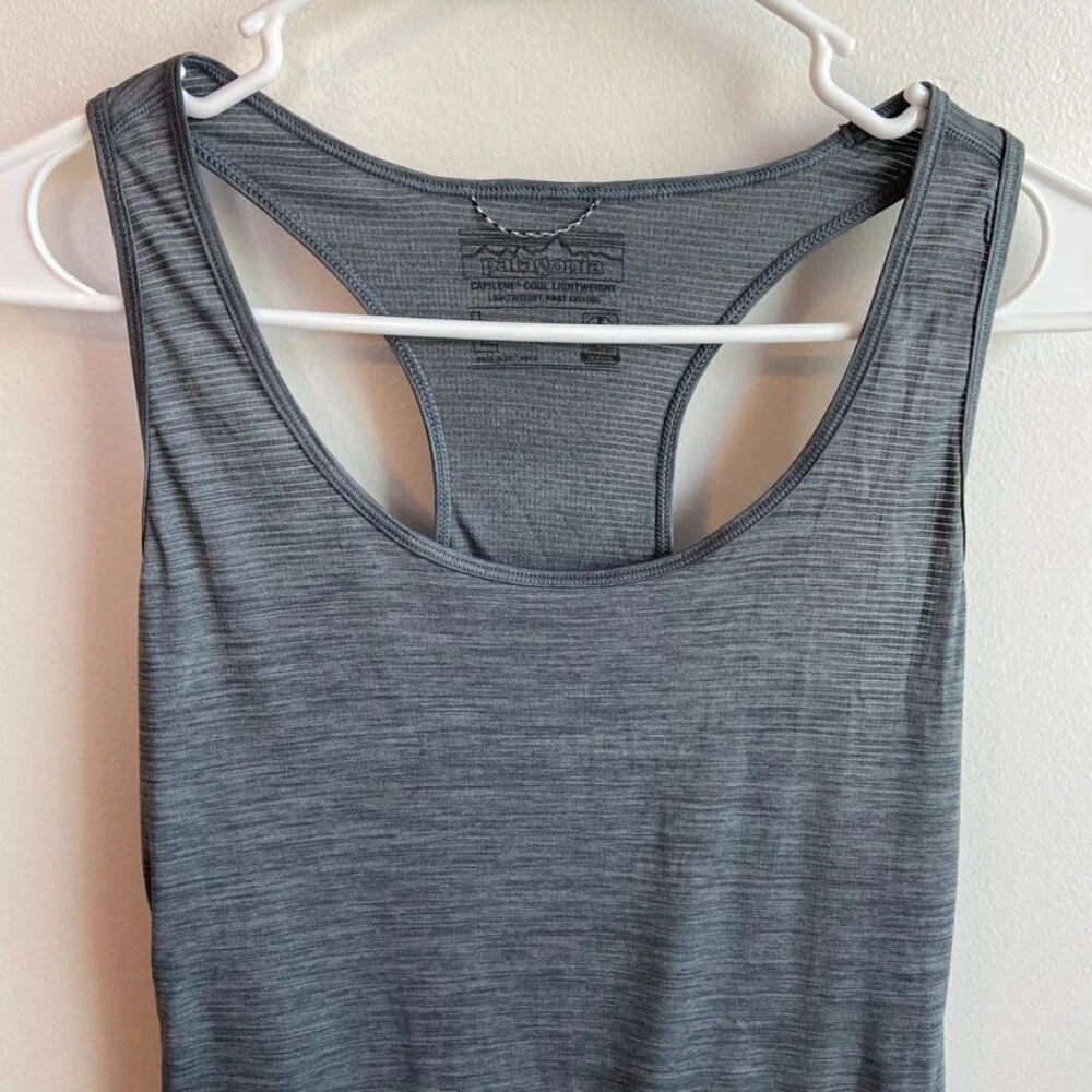 NWOT Patagonia Gray Capilene Cool Lightweight Racerback Tank Top - Picture 6 of 6